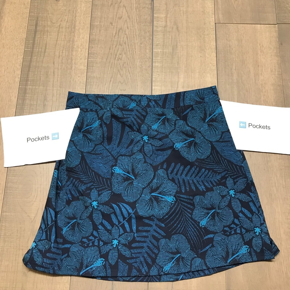 Rip Skirt Hawaii Wrap‎ Skirt Womens Size L Blue Maui Moonlight Adjustable Beach - Picture 11 of 13